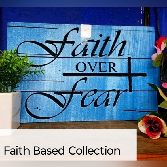 Wall Plaque Wooden Faith Sign - Picture 2 of 3